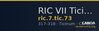 RIC VII Ticinum 73 — CANOA