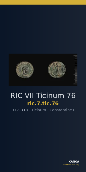 RIC VII Ticinum 76 — CANOA