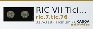 RIC VII Ticinum 76 — CANOA