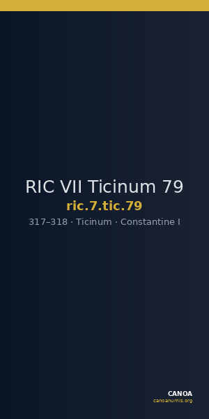 RIC VII Ticinum 79 — CANOA