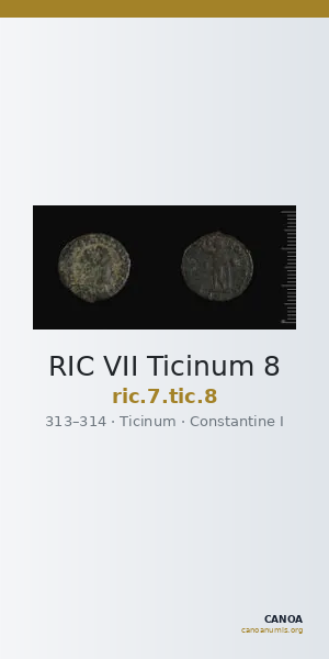 RIC VII Ticinum 8 — CANOA