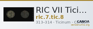 RIC VII Ticinum 8 — CANOA