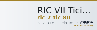 RIC VII Ticinum 80 — CANOA