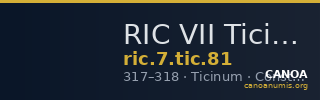 RIC VII Ticinum 81 — CANOA