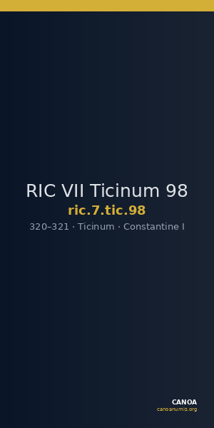 RIC VII Ticinum 98 — CANOA