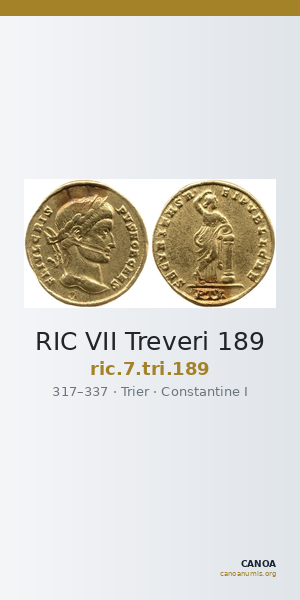 RIC VII Treveri 189 — CANOA