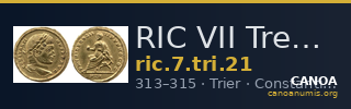 RIC VII Treveri 21 — CANOA
