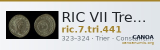 RIC VII Treveri 441 — CANOA