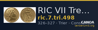RIC VII Treveri 498 — CANOA