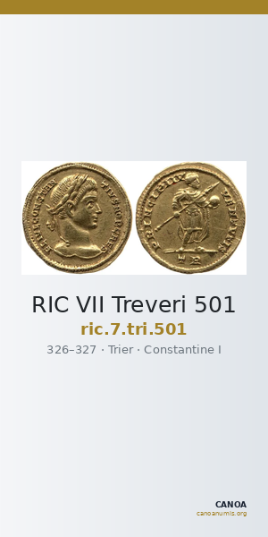 RIC VII Treveri 501 — CANOA