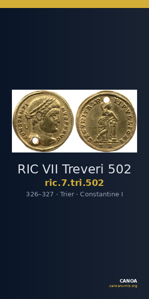 RIC VII Treveri 502 — CANOA