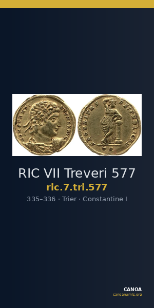 RIC VII Treveri 577 — CANOA