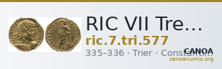 RIC VII Treveri 577 — CANOA