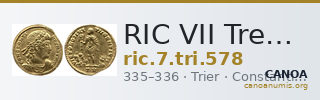 RIC VII Treveri 578 — CANOA