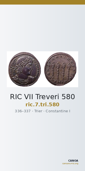 RIC VII Treveri 580 — CANOA