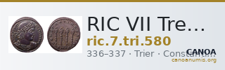 RIC VII Treveri 580 — CANOA