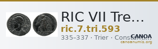 RIC VII Treveri 593 — CANOA