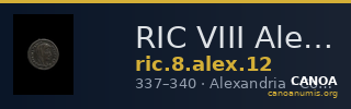 RIC VIII Alexandria 12 — CANOA