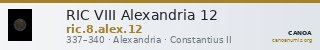 RIC VIII Alexandria 12 — CANOA