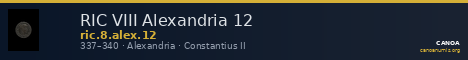 RIC VIII Alexandria 12 — CANOA