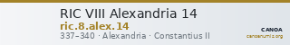 RIC VIII Alexandria 14 — CANOA