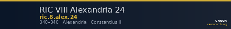 RIC VIII Alexandria 24 — CANOA