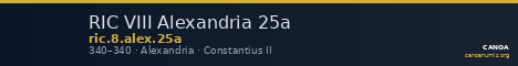 RIC VIII Alexandria 25a — CANOA