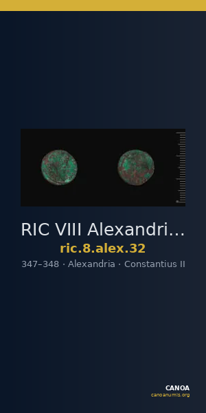RIC VIII Alexandria 32 — CANOA
