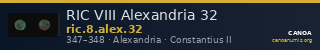 RIC VIII Alexandria 32 — CANOA