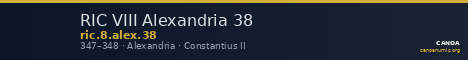 RIC VIII Alexandria 38 — CANOA