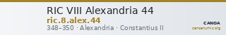 RIC VIII Alexandria 44 — CANOA