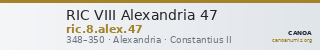 RIC VIII Alexandria 47 — CANOA