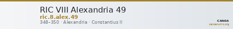RIC VIII Alexandria 49 — CANOA
