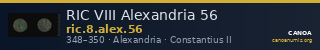 RIC VIII Alexandria 56 — CANOA