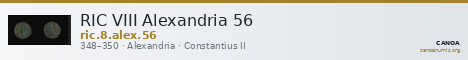 RIC VIII Alexandria 56 — CANOA