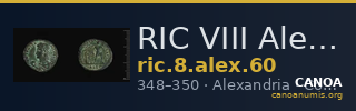 RIC VIII Alexandria 60 — CANOA