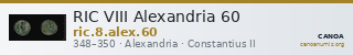 RIC VIII Alexandria 60 — CANOA