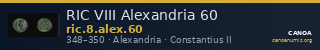 RIC VIII Alexandria 60 — CANOA