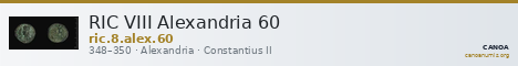 RIC VIII Alexandria 60 — CANOA