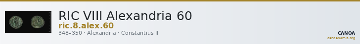 RIC VIII Alexandria 60 — CANOA