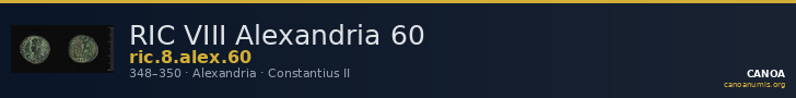 RIC VIII Alexandria 60 — CANOA