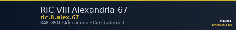 RIC VIII Alexandria 67 — CANOA