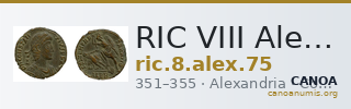 RIC VIII Alexandria 75 — CANOA
