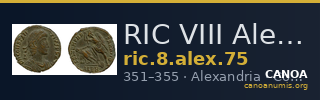 RIC VIII Alexandria 75 — CANOA