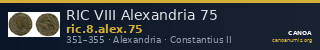 RIC VIII Alexandria 75 — CANOA