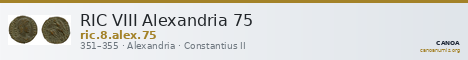 RIC VIII Alexandria 75 — CANOA