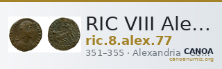 RIC VIII Alexandria 77 — CANOA