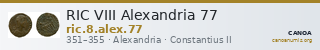 RIC VIII Alexandria 77 — CANOA