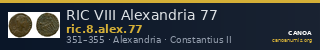 RIC VIII Alexandria 77 — CANOA
