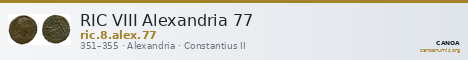 RIC VIII Alexandria 77 — CANOA